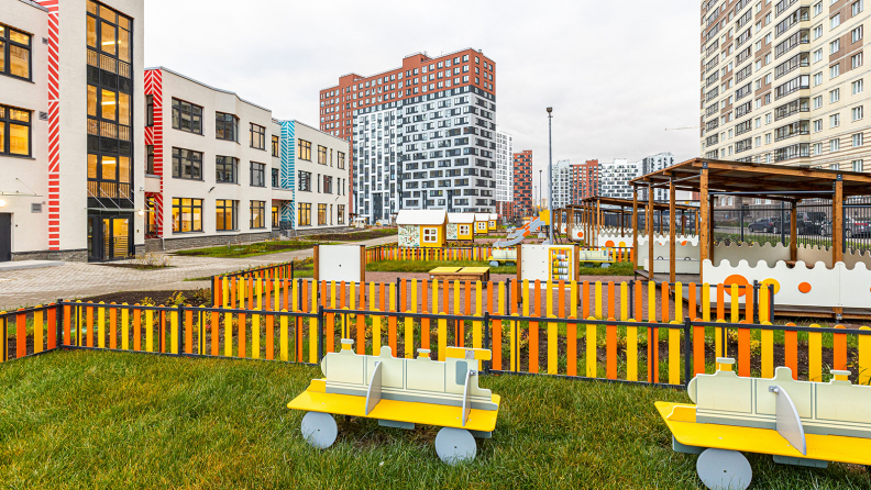 Игровые и спортивные площадки детсада ЖК «Мурино Space»