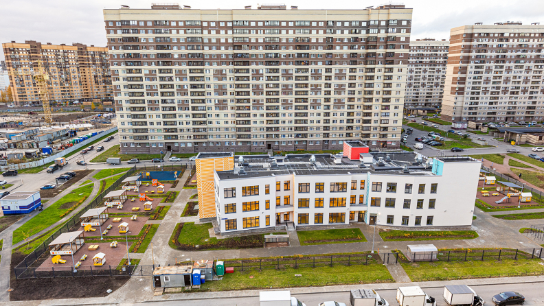 Игровые и спортивные площадки детсада ЖК «Мурино Space»