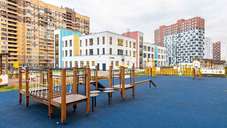Игровые и спортивные площадки детсада ЖК «Мурино Space»