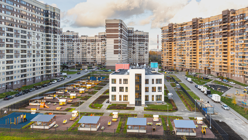 Игровые и спортивные площадки детсада ЖК «Мурино Space»