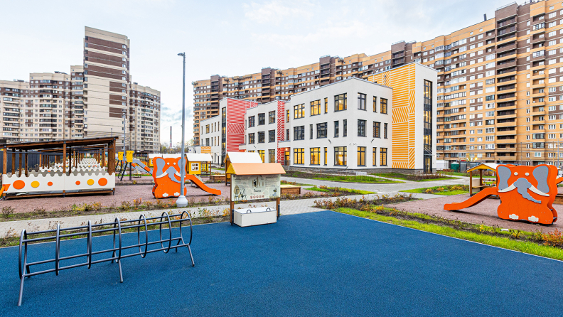 Игровые и спортивные площадки детсада ЖК «Мурино Space»