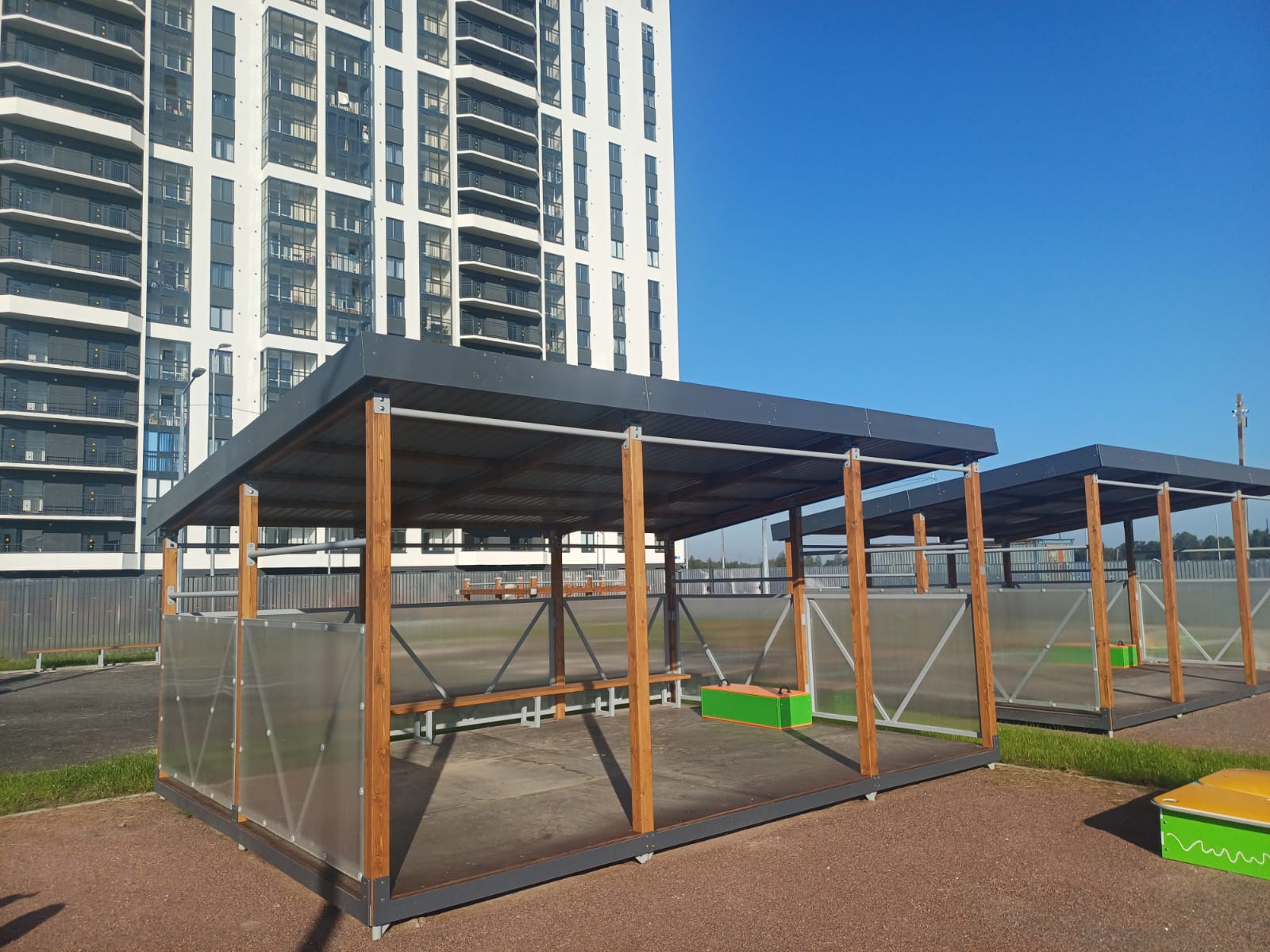 Игровые площадки детсада в ЖК ЦДС «Новые Горизонты»